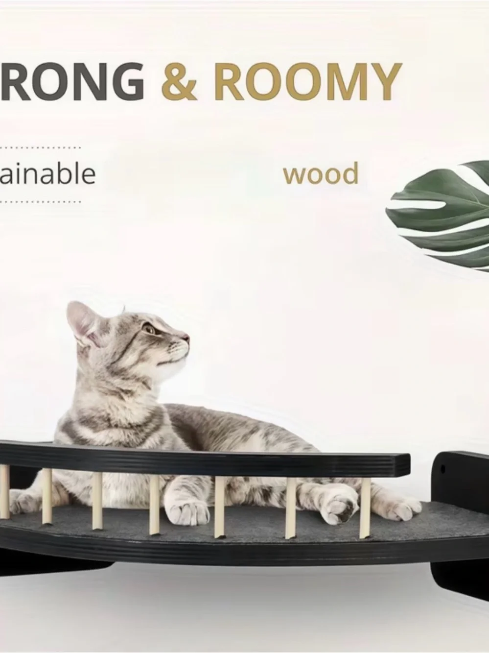 Wall-Mounted Cat Perch and Stepping Shelves in Dark Gray